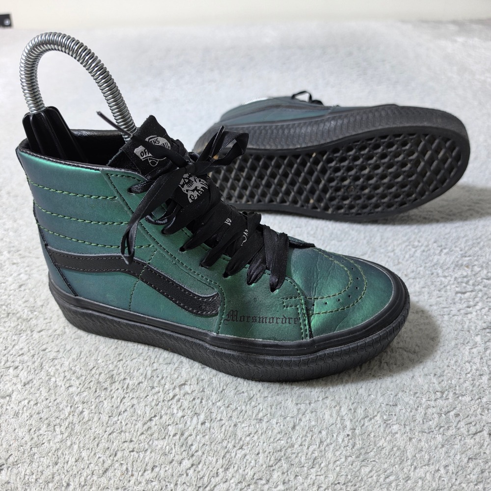 Vans Sk8-Hi Platform Sneakers Women 5.5 Green Harry Potter Dark Arts Iridescent